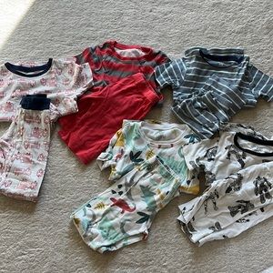 BUNDLE OF 5 carters boys pajamas - 3 shorts/2 long pants (all short sleeves)